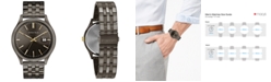 Caravelle  Men's Gunmetal Stainless Steel Bracelet Watch 41mm